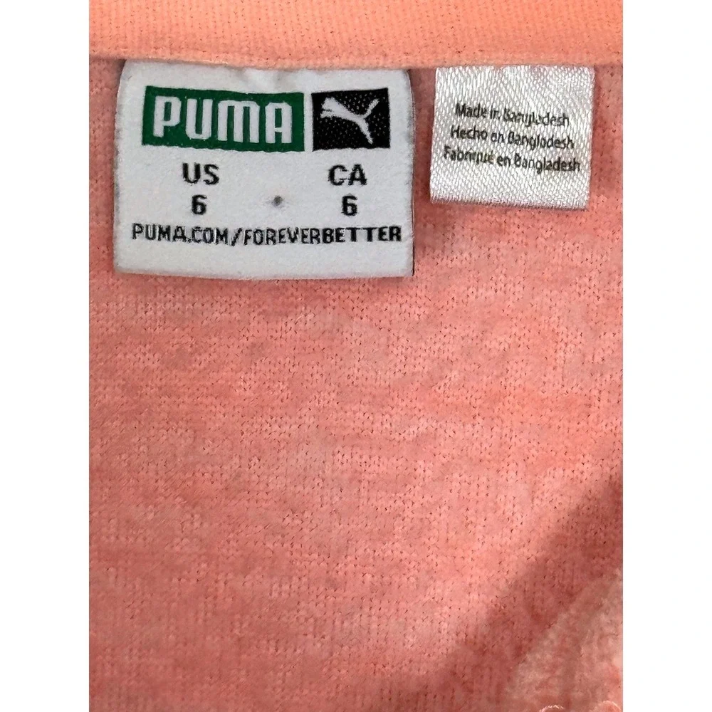 Puma Girls Zip‎ Up Track Jacket Coral Pink Size 6